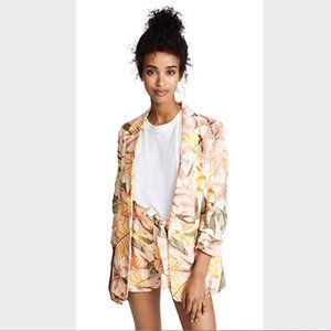 Joie Pink Tropical Print "Kishina B" Blazer